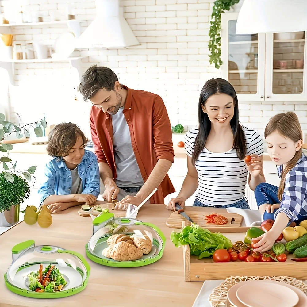 Microwave Splash Guards for Food, Protective Covers with Steam Vents and Water Drainage Channels, Microwave Tray Lids
