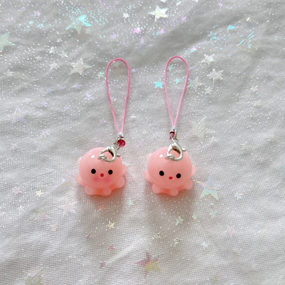 

Set of 2 Cute Octopus Phone Charm, Kawaii Animal Lanyard Strap, Mobile Cellphone Electronic Accessory, Kawaii Gift Idea