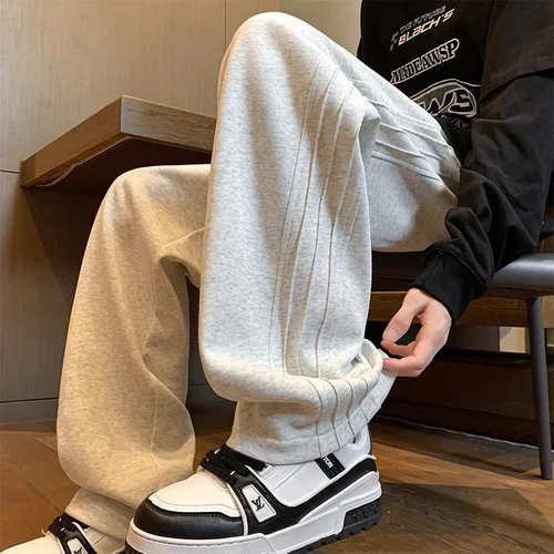 남성용 사이드 스트라이프 스웻팬츠 캐주얼 드로스트링 헐렁한 바지, Y2K 빈티지 체육관 조거 바지, 스트리트웨어, 신제품