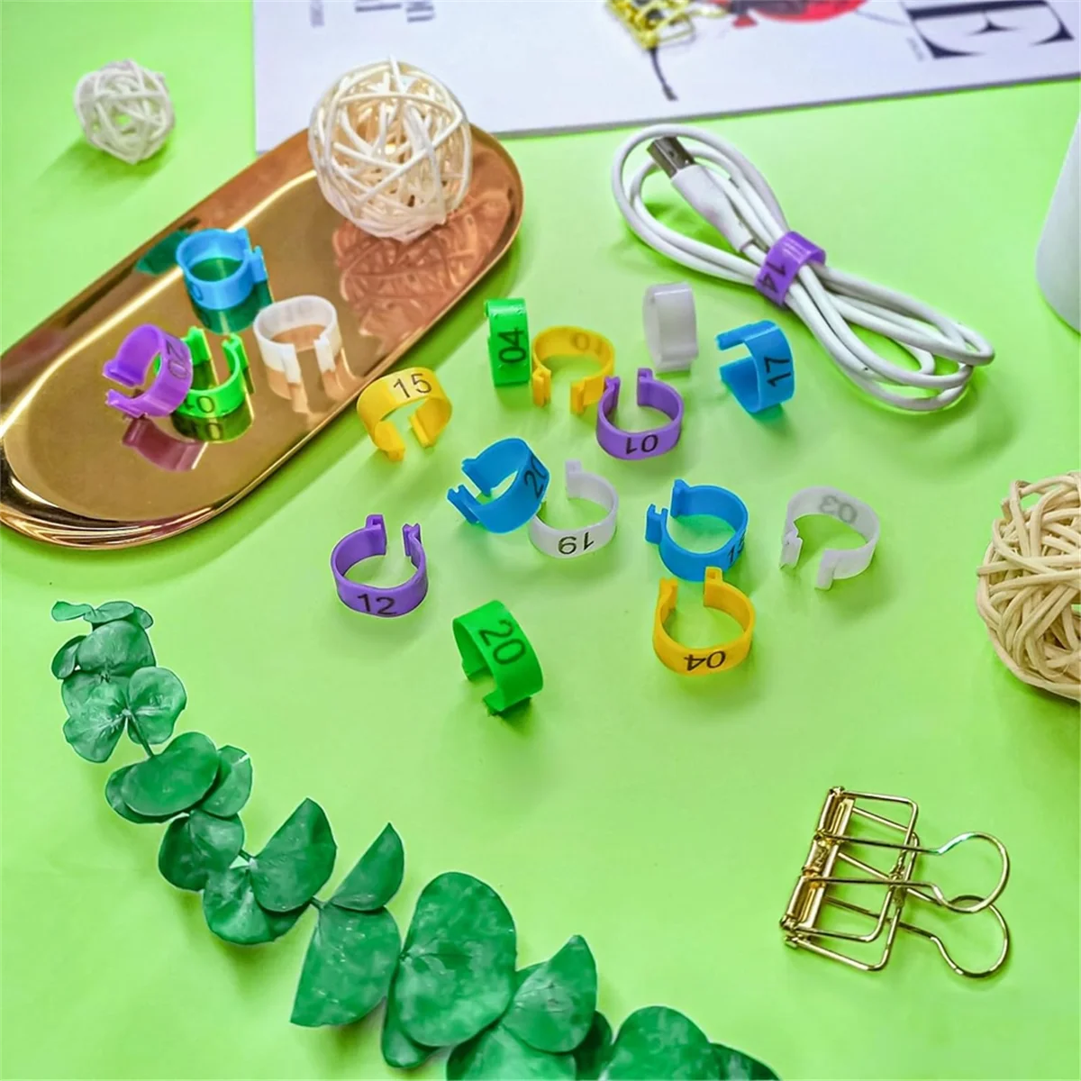 Neue 80 Stück 16 mm Hühnerbeinbänder mit 8 Farben, buntes 01-80 nummeriertes Huhn, Identifikationsbeinbänder, Enten-Geflügel-Beinschild