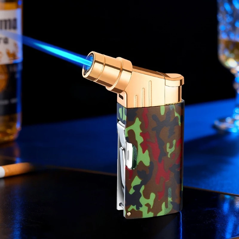 2026 New Four in One Multifunctional Inflatable Straight Jet Lighter with Bottle Opener Nail Clipper High Power Smoking Tool