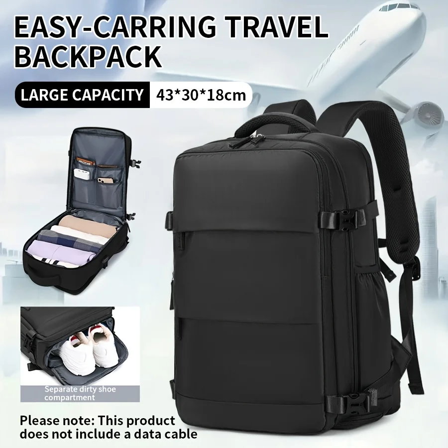 Business Laptop Backpack For Men, Large Capacity Expanded Hiking Backpack, Cabin Airplane Travel Backpack  Women's Bag
