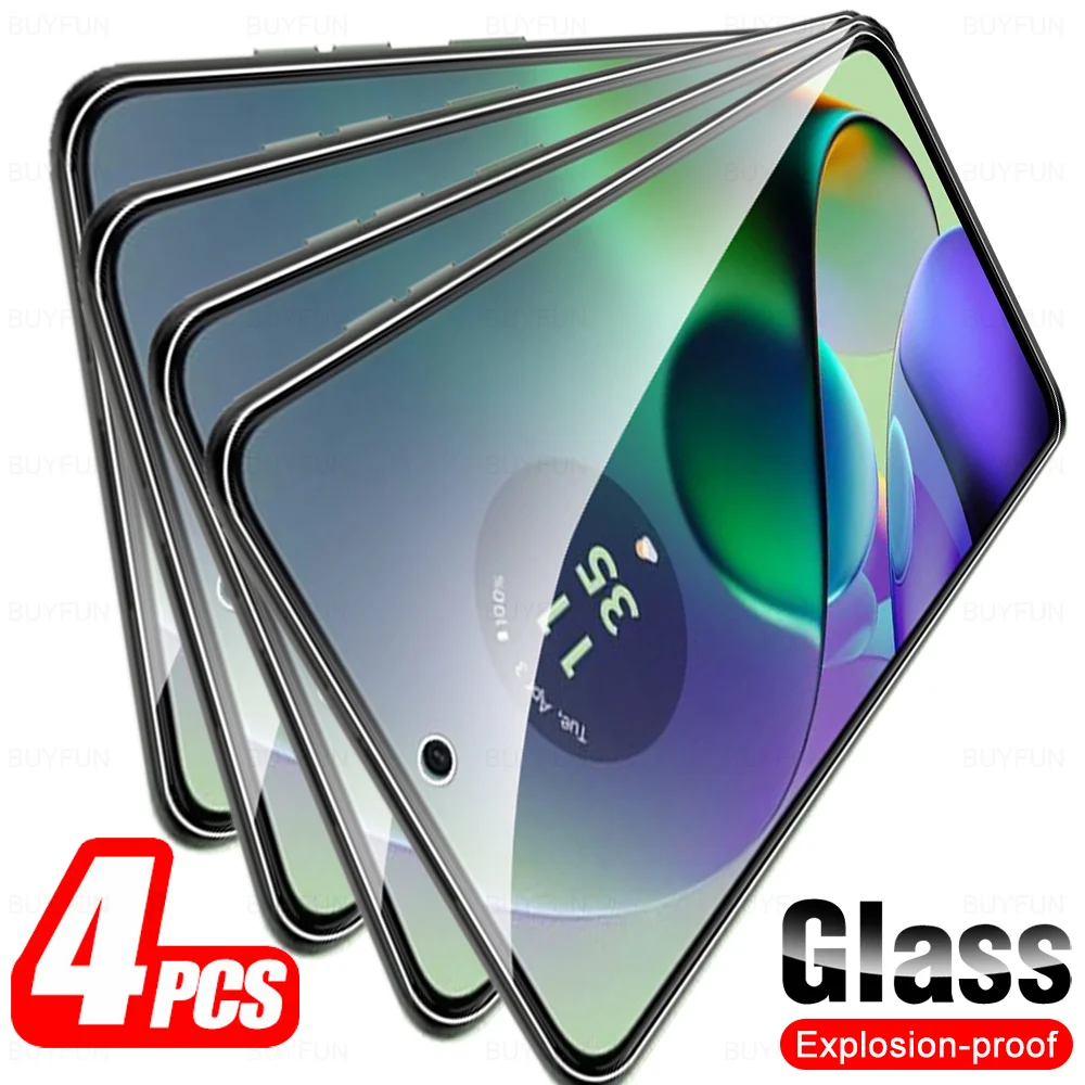 

MotoG54 Glass 4Pcs Tempered Glass For Motorola Moto G54 5G G84 G14 G32 MotoG84 MotoG14 G 54 84 14 32 Screen Protector Cover Film