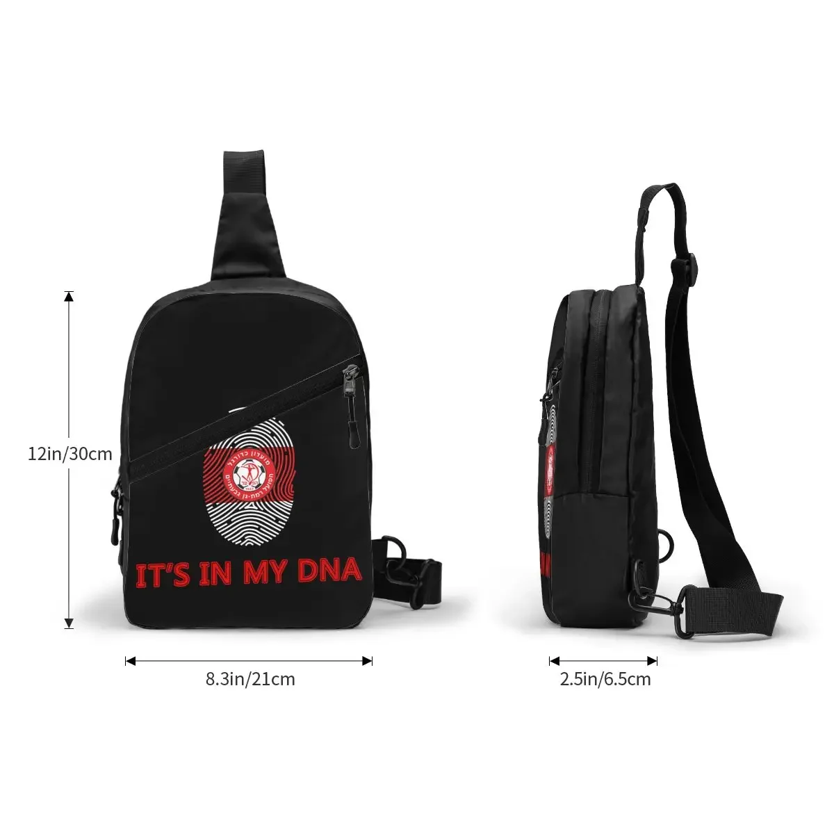 Israël Hapoel Ramat Gan Givatayim Fc Crossbody Sling Rugzak Borst Tas Dagrugzak Schoudertas Voor Reizen Gym Sport Wandelen