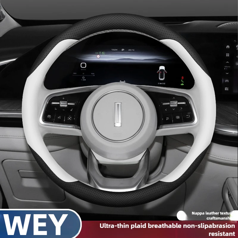 

Leather Car Steering Wheel Cover for GWM WEY 07 05 80 03 300 500 Coffee 01 02 Interior Accessories