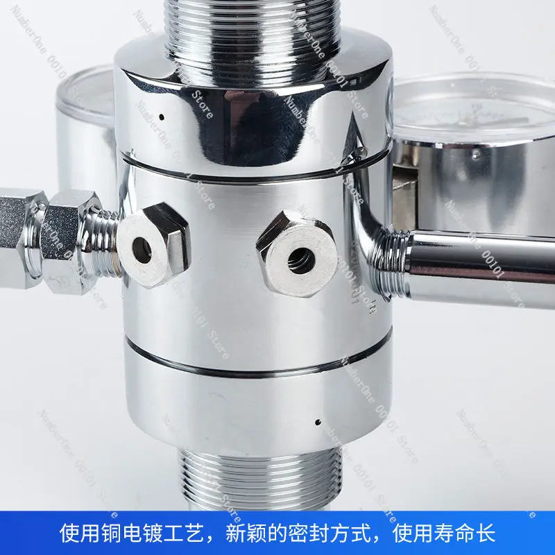 Double Stage Pressure Reducer Pure Copper for Nitrogen Helium Air Argon CO2 H2