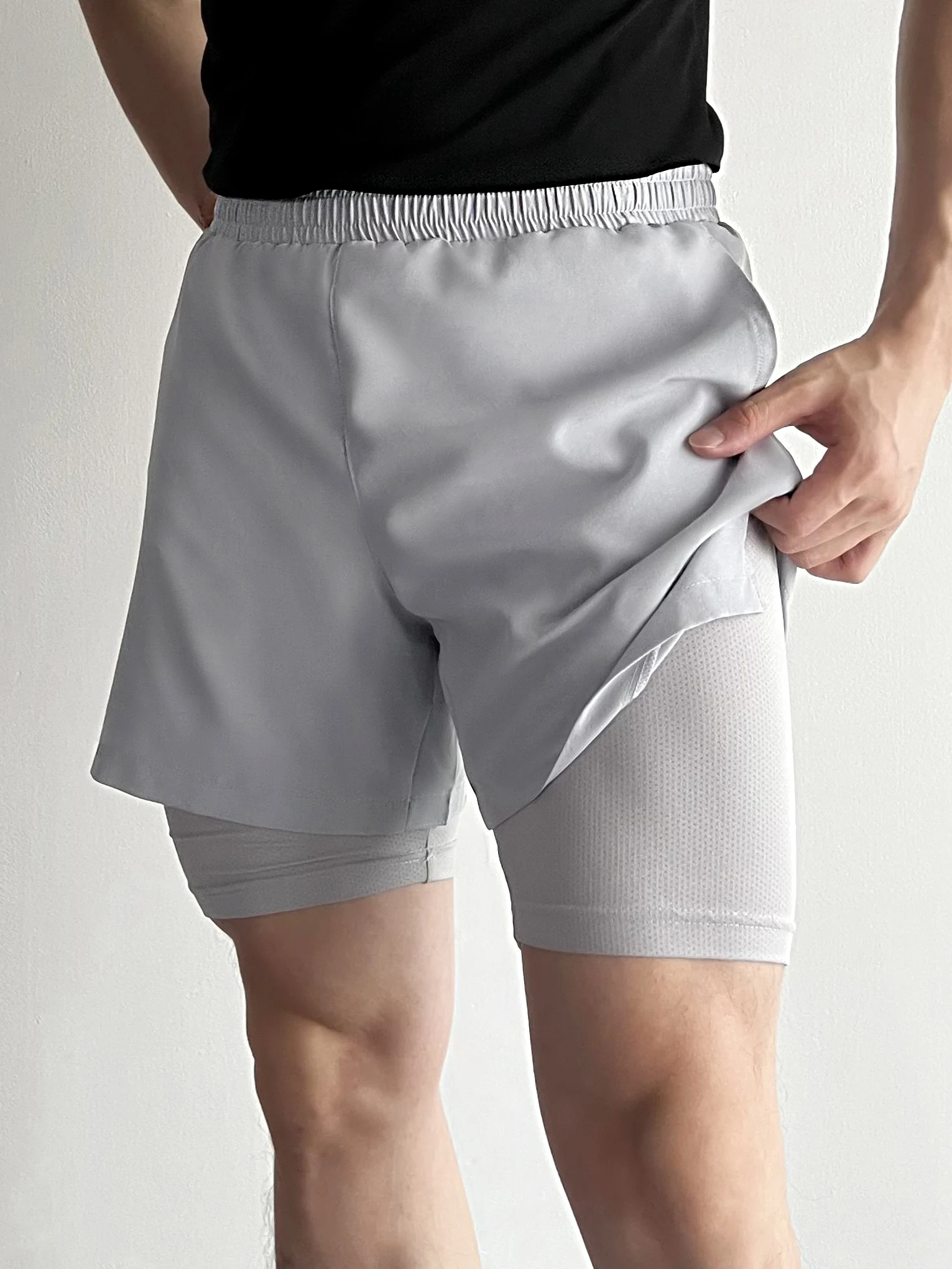 

Мужские летние спортивные штаны для бега, дышащие спортивные штаны для бега Qui Dry Fitn, длина футболки, повседневные спортивные штаны