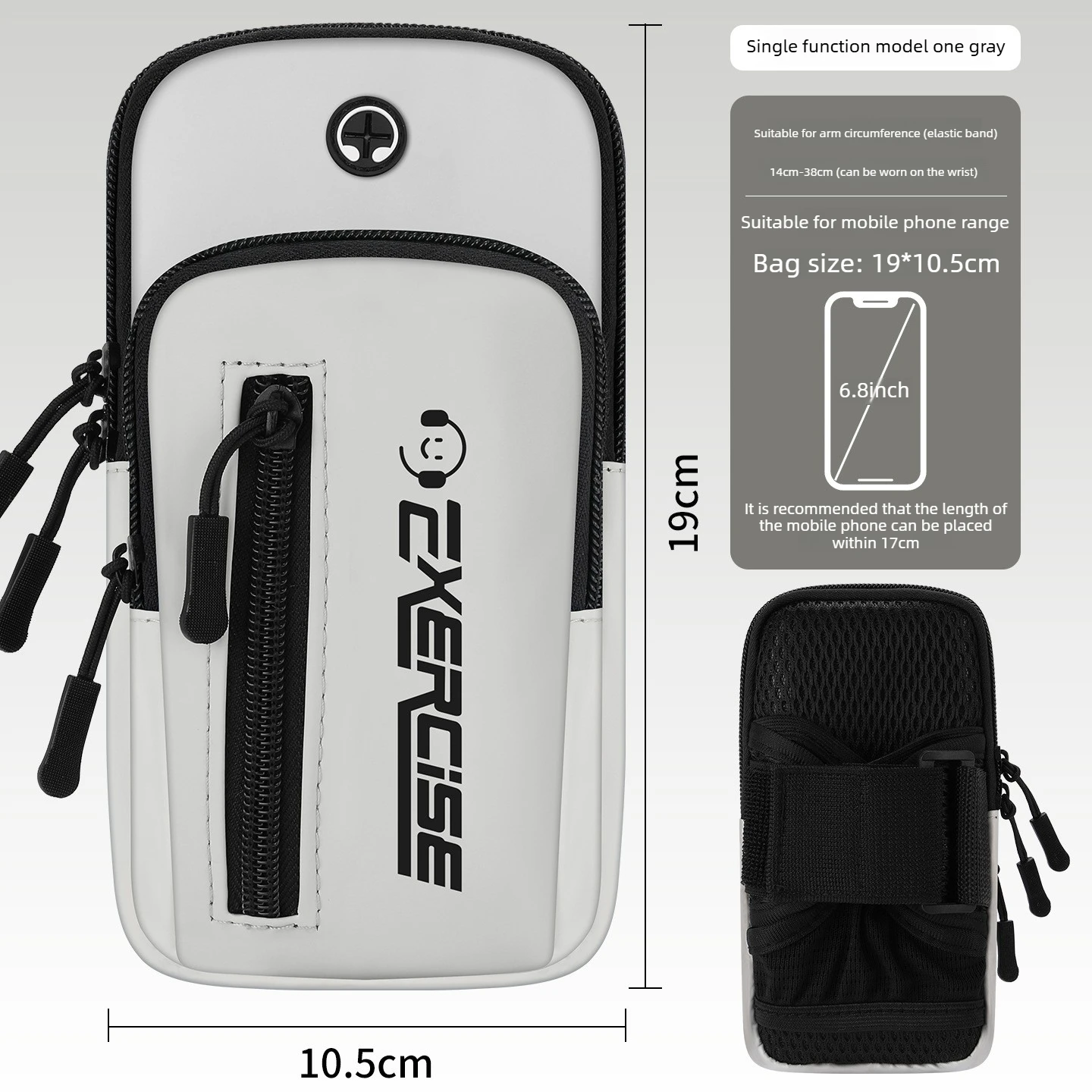 Haissky Multifunction Wrist Running Bags For iPhone 17 16 15 14 Pro Max Air Plus Zipper Outdoor Cycling Fitness Phone Arm Pouch