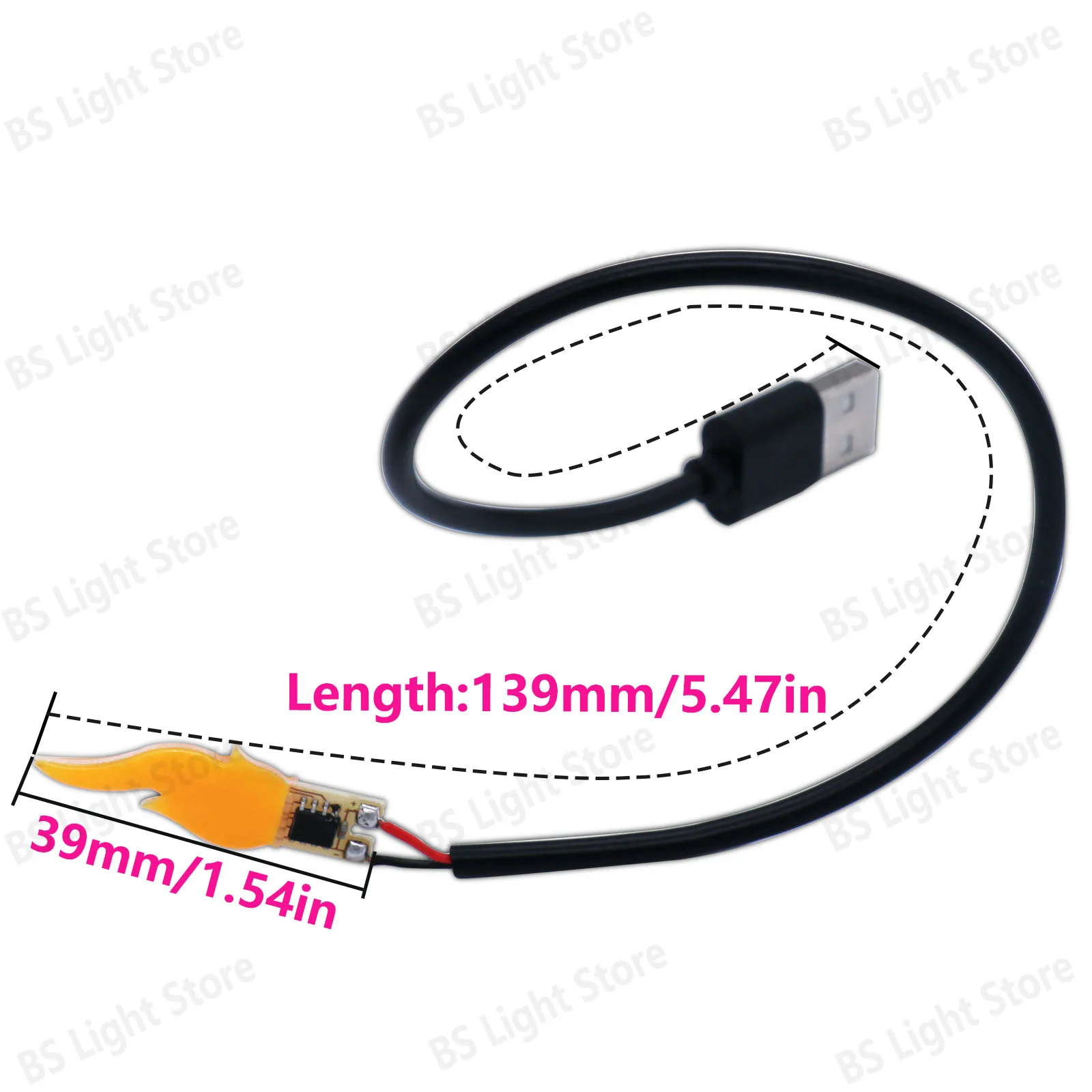 1pcs LED Bead Candle Light With  DC5V USB interface Edison Flame Filament Birthday Party Decorative Light Bulb Accessories DIY