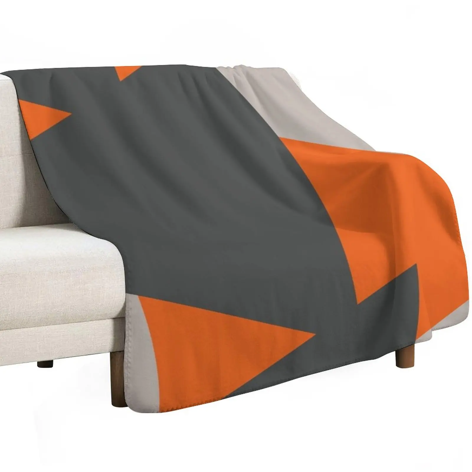 Orange and Grey Triangles Throw Blanket Hairys Sofa Stuffeds Flannels Bed covers Sofa Quilt Blankets
