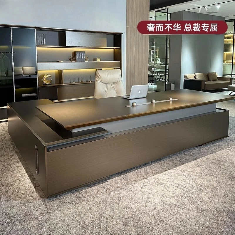 

Современный роскошный ящик для хранения стола, органайзер под аксессуарами для домашнего офиса, рабочий стол, компьютерный стол, L-образная форма ﻿