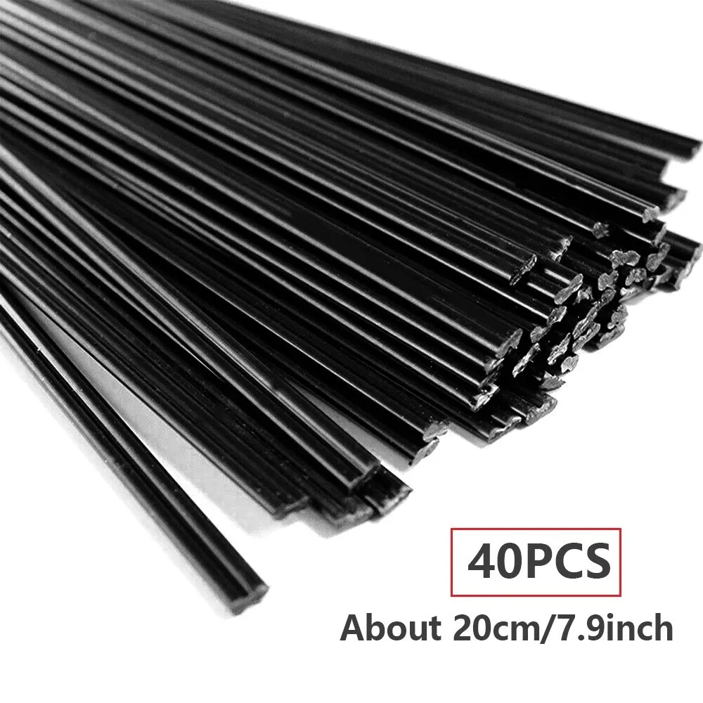 

40pcs 200mm PP Black Plastic Welding Rods Accessories For Car Bumper Repair Welder Tool Corrosion Resistant Non-Toxic Tasteless