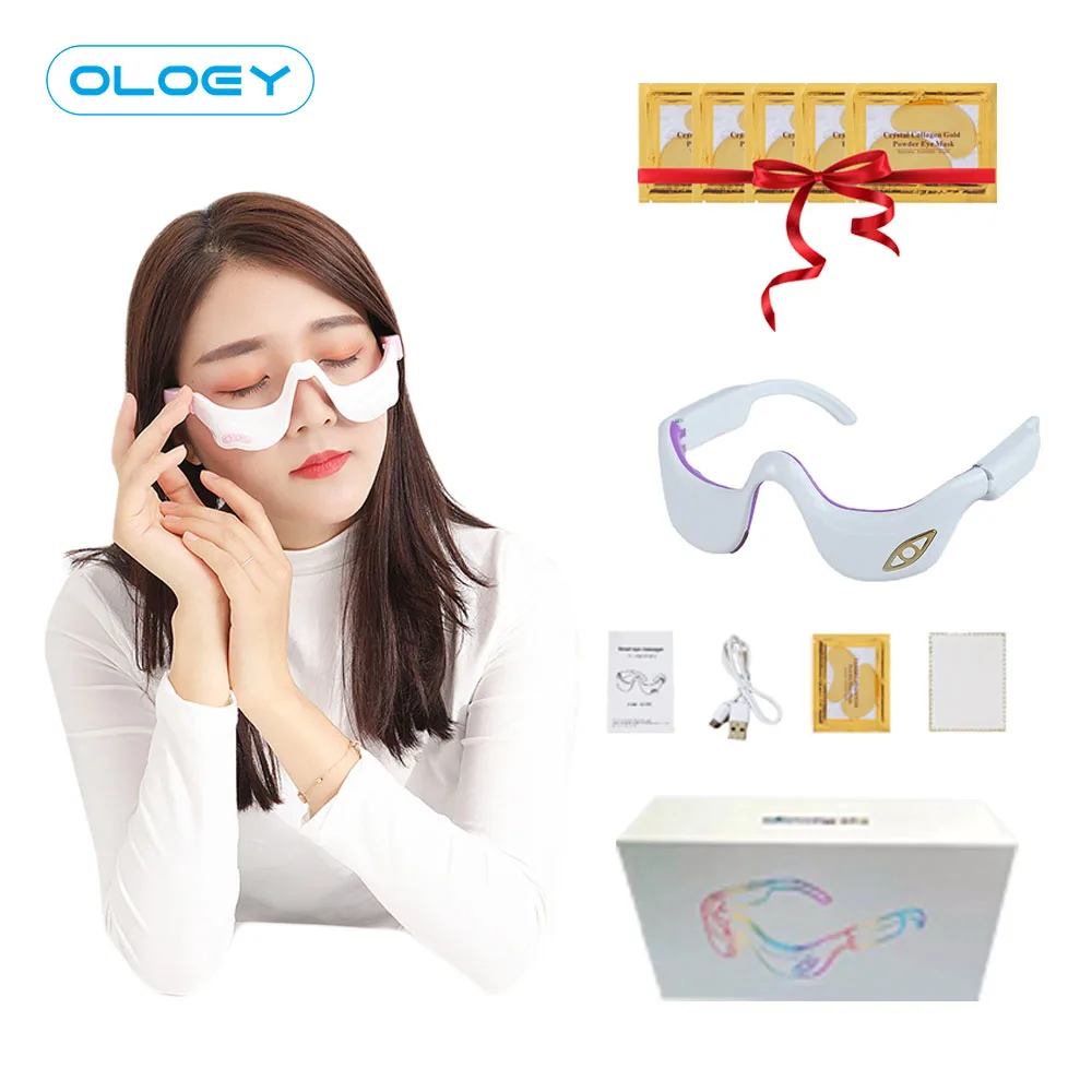 

3D Smart Vibration EMS Micro Current Pulse Hot Compress Eye Massager Wrinkle Reduction Remove Dark Circle Fatigue Relieve