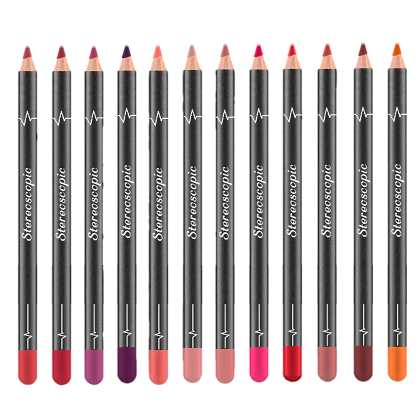 Set di matite per labbra natalizie Matita per labbra opaca Matita per labbra 12 colori Matita per trucco labbra Matita per labbra a lunga durata Impermeabile