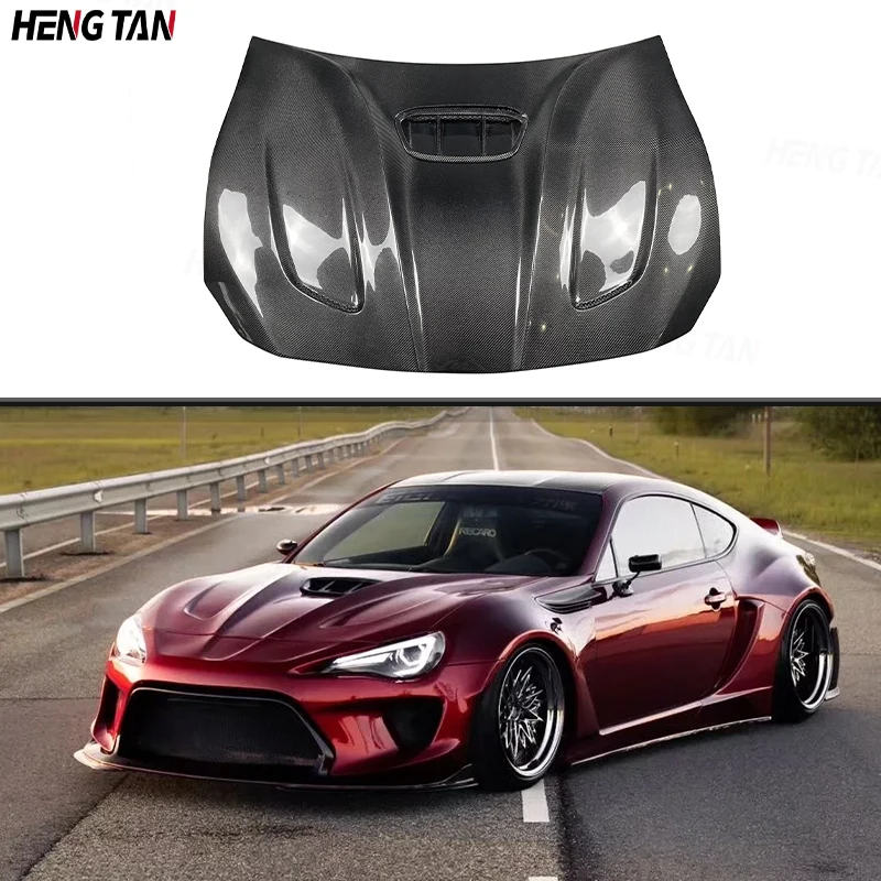 Carbon Fiber For Toyota GT86 Subaru BRZ 2012-2018 Car Front Bumper Engine Cover Hood Bonnet Vent Parts ROBOT Style Body Kit