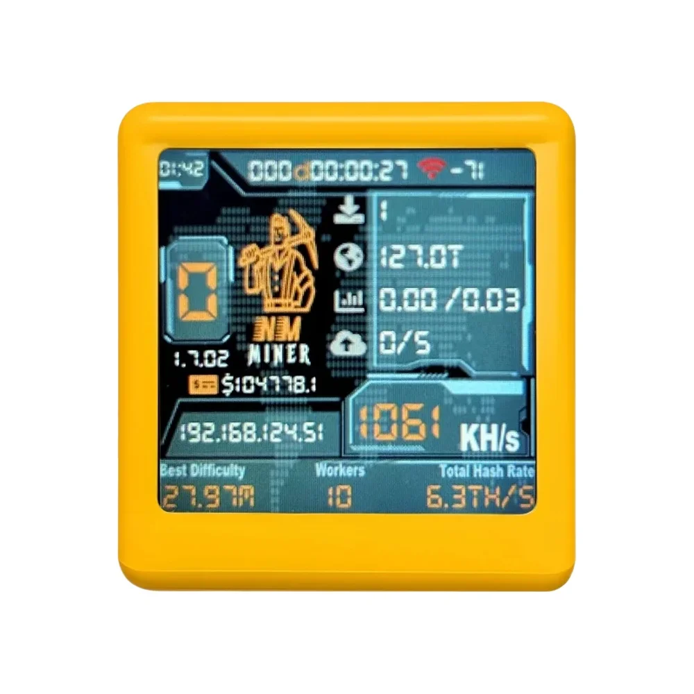 Oficjalny Smart TV NM TV NMMiner 1060KH/s Lepszy niż Nerdminer V2 ESP32 BTC SOLO Lottery Miner & Inteligentny Prezent Domowy Cichy Zegar Biurkowy — zdjęcie produktu 7