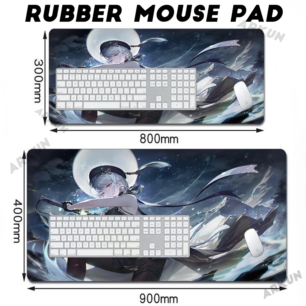 XXL 90*40cm Popular Cool Wuthering Waves Kawaii Sex Hot SanHua Gaming Mouse Pad Large Gamer Mouse Rubber Desk Table Computer Mat