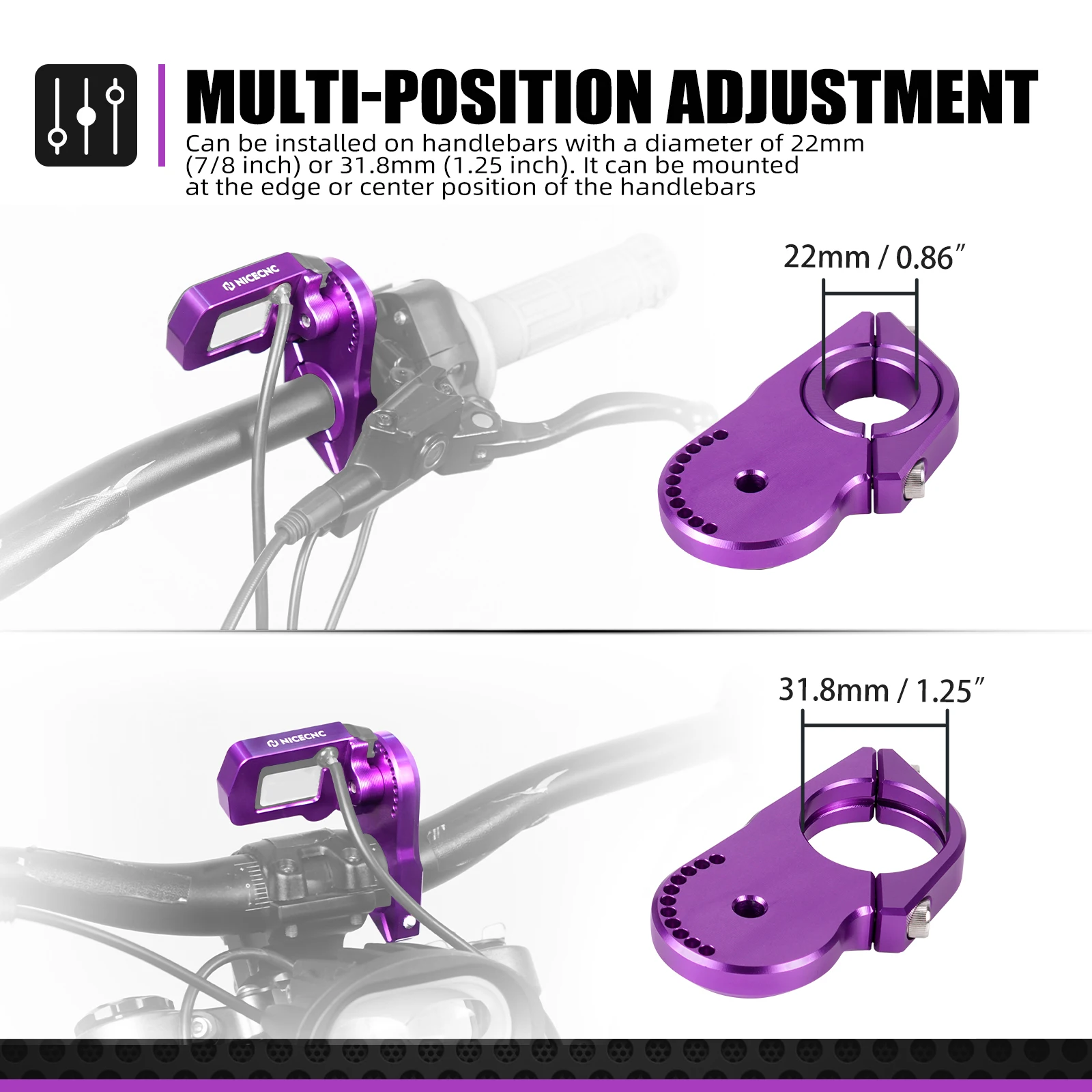 NICECNC For Surron Light Bee X S L1E Adjustable Digital Display Relocation Bracket For Segway X160 X260 Electric Dirt Bike