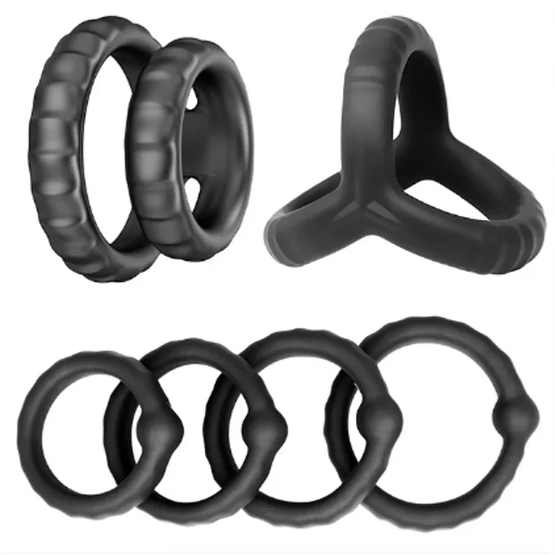 Newest reusable silicone semen cock ring penis enlargement delayed ejection sex toys for men Dick enlarger rings