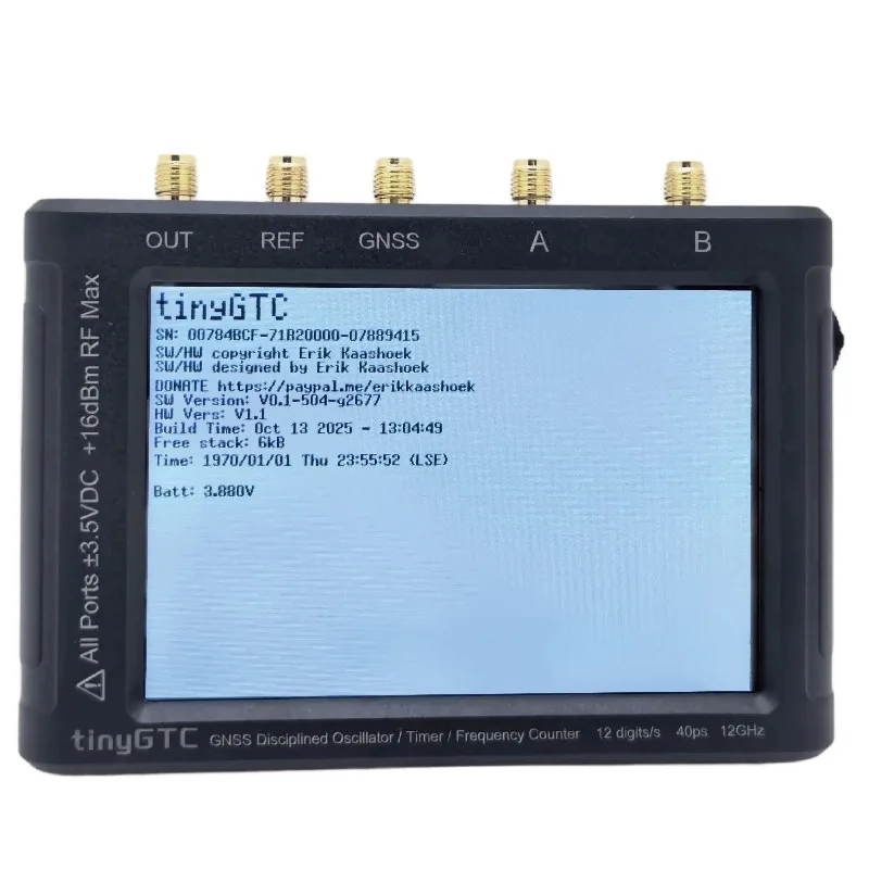 New TinyGTC ZC412 12GHz Frequency Counterdual Timer/Counter Built-in GPSDO