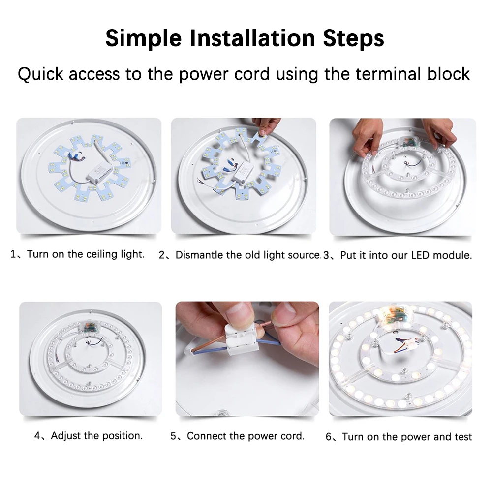 Ceiling Light LED Panel Light 220V-240V Replacement LED Module 12W-100W Energy Saving Round Ring LED Retrofit Board Light Source