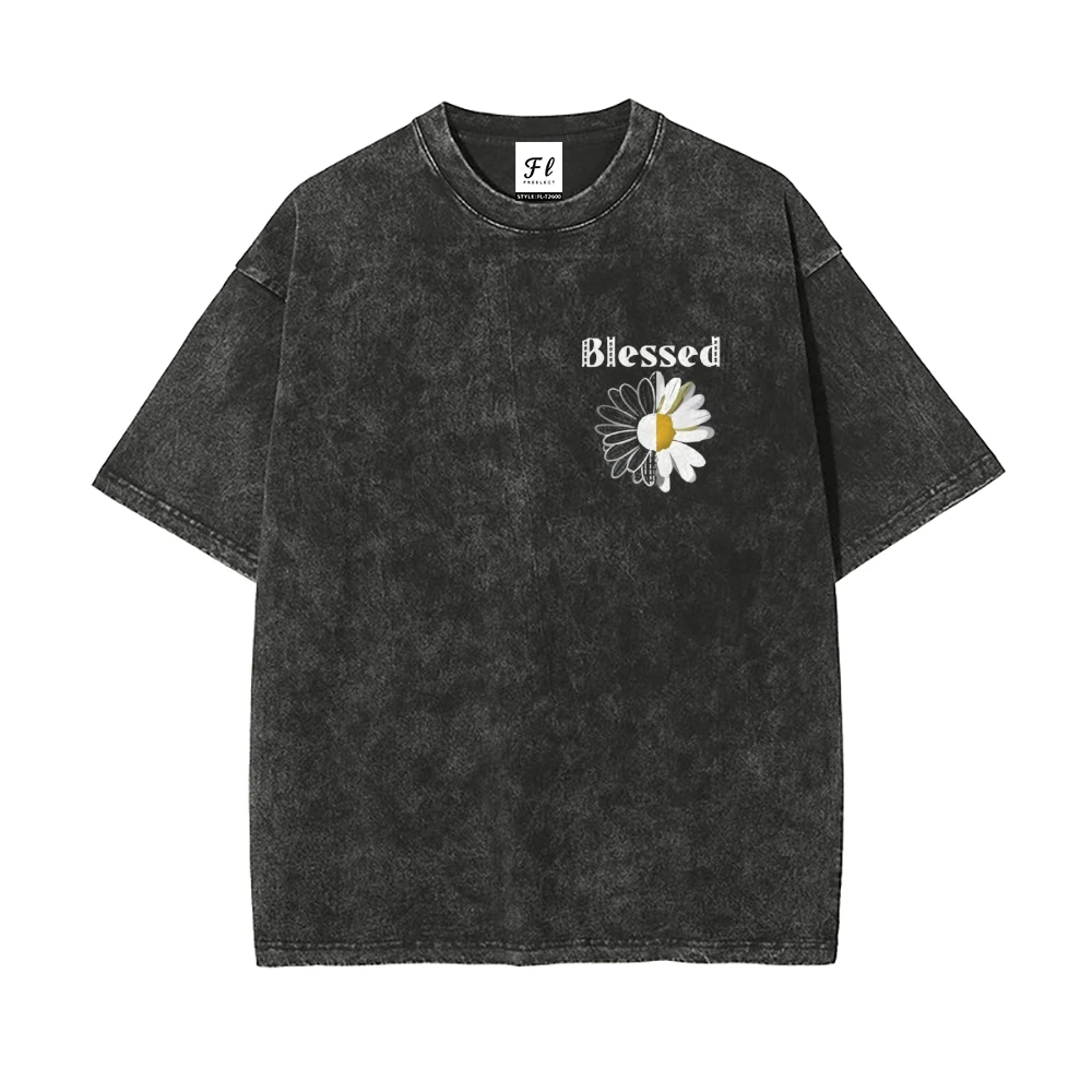 

Unisex Men And Women Summer Washed Vintage Craft Pure Cotton Short Sleeve T-Shirt Neck Graphic Tee Street Wear Women Clothing