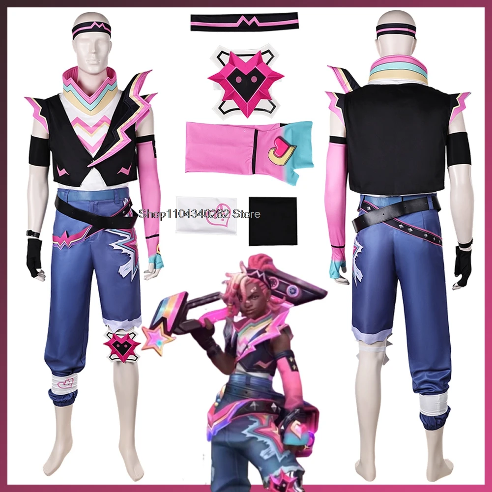 Ekko Cosplay Pak Spel Ekko Arcane Cosplay Kostuum De Jongen Die Shattered Time Halloween Carnaval Party Uniformen