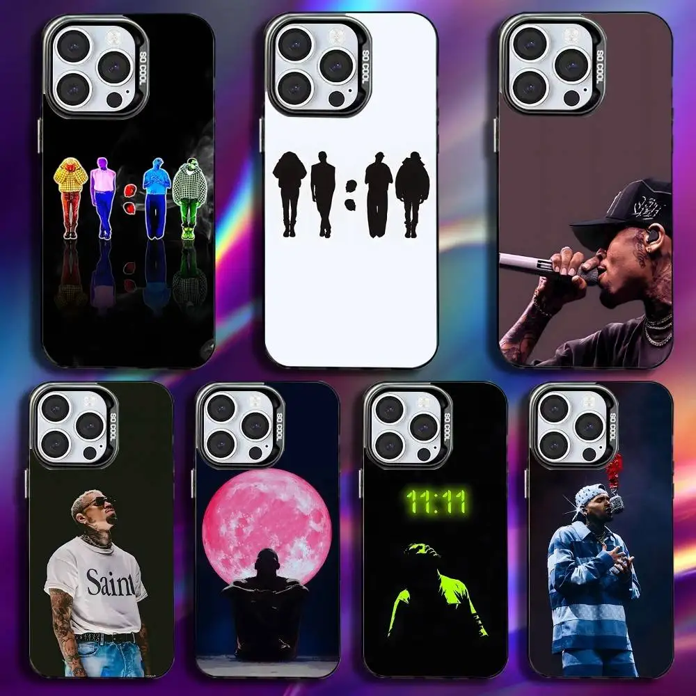 

Chris Brown American Rapper Phone Case For iPhone 16,15,14,13,12,11,Pro,Max,Plus,Mini,XS,SE Anti Fall Black Matte Hard Bumper