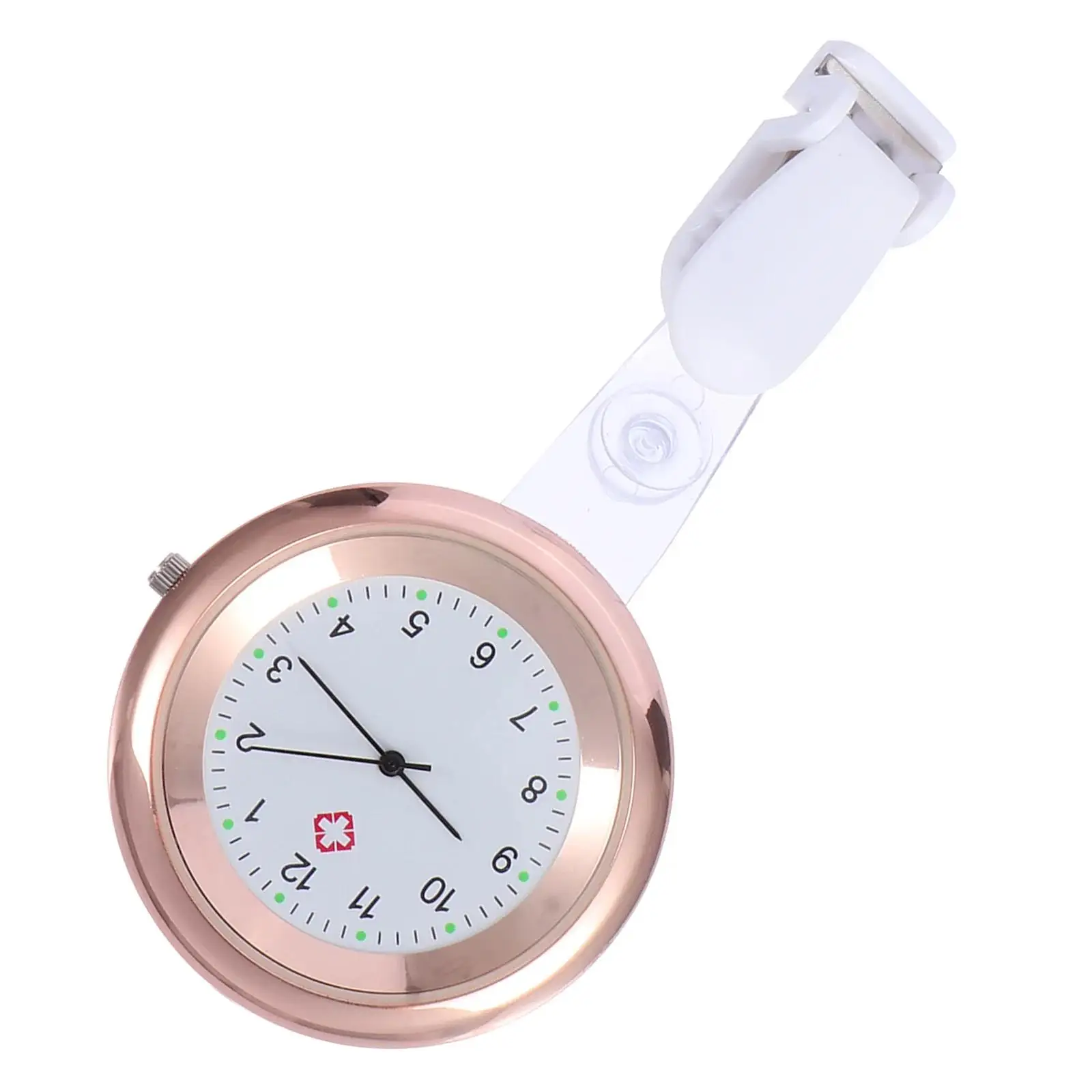 Nurses Watch Clip On Hanging Fob Watches Shiny Aluminium Alloy Case Portable Pocket Watches for Medical professionals Gift Clock