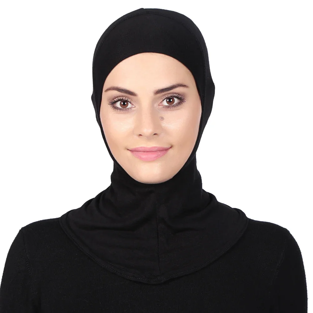 มุสลิม Hijab ด้านในธรรมดาหมวก Headscarf คอเต็มรูปแบบกระดูก Bonnet Ramadan อิสลาม Underscarf Beanies Skullies Head Wrap Ninja
