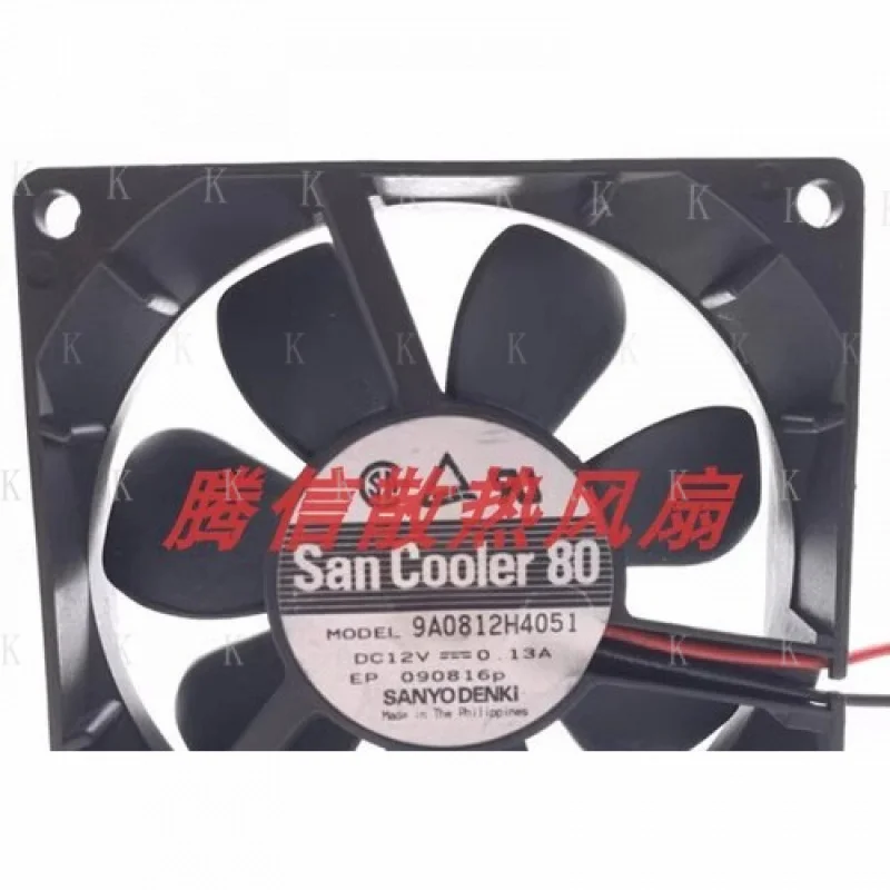 

C для Sanyo 9A0812H4051 8025 DC12V 0,13A 8 см 2-проводной двухшаровой бесшумный охлаждающий вентилятор