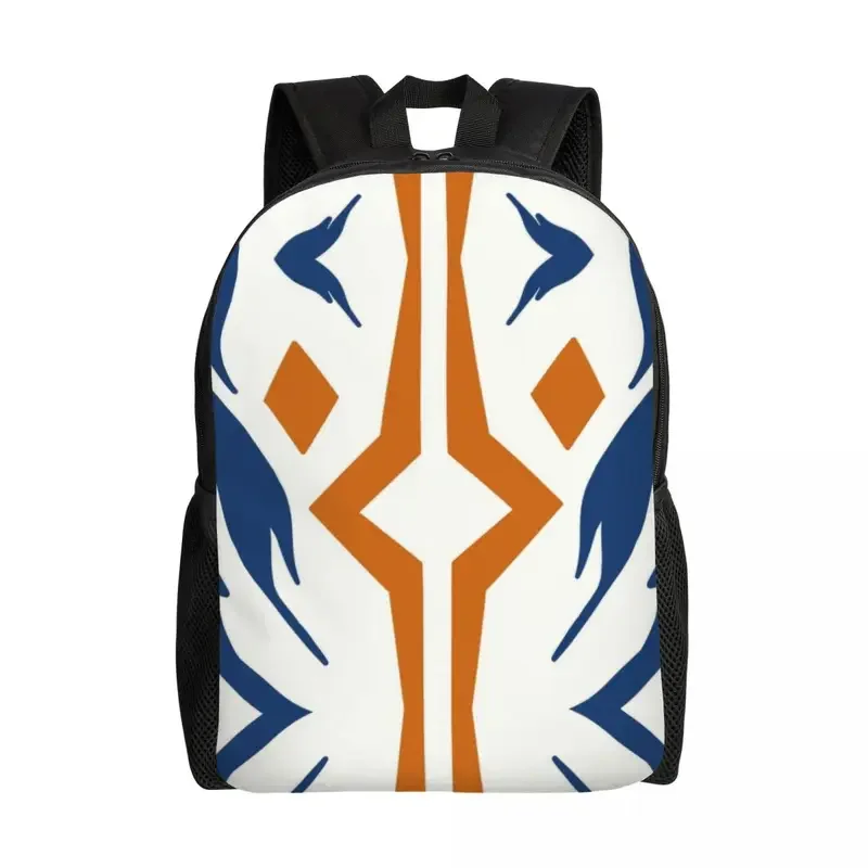 Personalizado Fulcro Ahsoka Tano Cosplay Mochila para Meninos e Meninas, Sci Fi, Tribal Wars, Escola, Sacos De Viagem De Faculdade, Bookbag Fits 15 "Laptop