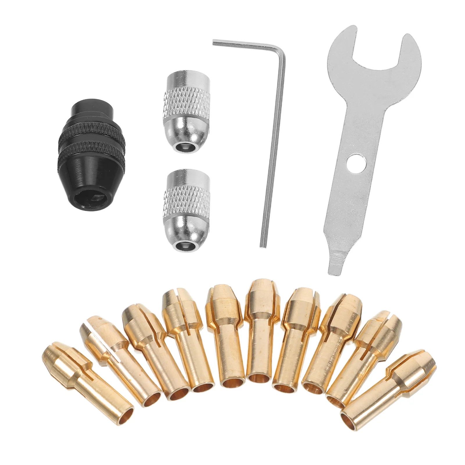 

Rotary Tool Collet Chuck Kit Copper Shaft Lock Nut for DIY Crafting and Industrial Drilling Replacement Die Grinder Accessories