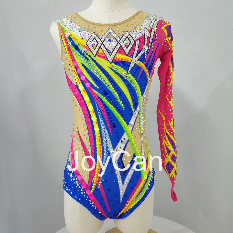 

JoyCan Rhthmic Gymnastics Leotards Girls Women Multicolor Spandex Elegant Dance Wear for Competitiion