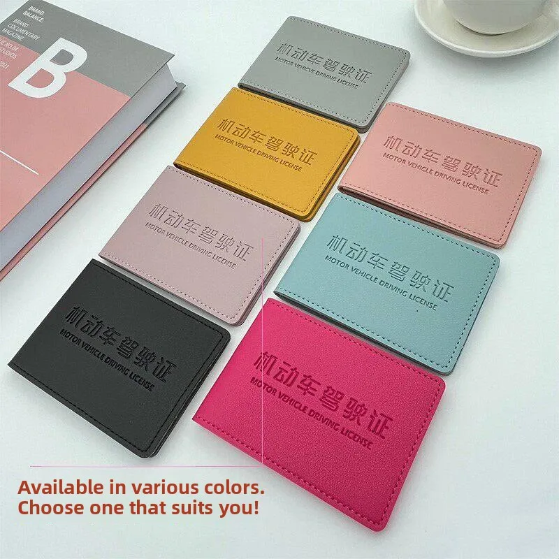 New 2023 Driving License Cover Protective Case for Women Motor Vehicle Driving License Passport Holder Sweet College Style