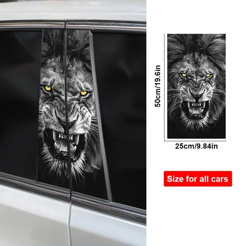 

Fierce animal car pillar B stickers, handcrafted door poles, vinyl waterproof stickers, custom car central door pillar stickers