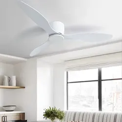 Low Floor Ceiling Fans Only 42 Inch 52 Remote Control Cooling Fans Lamp Design Ceiling Fan With Light White Wood Black Color FAN