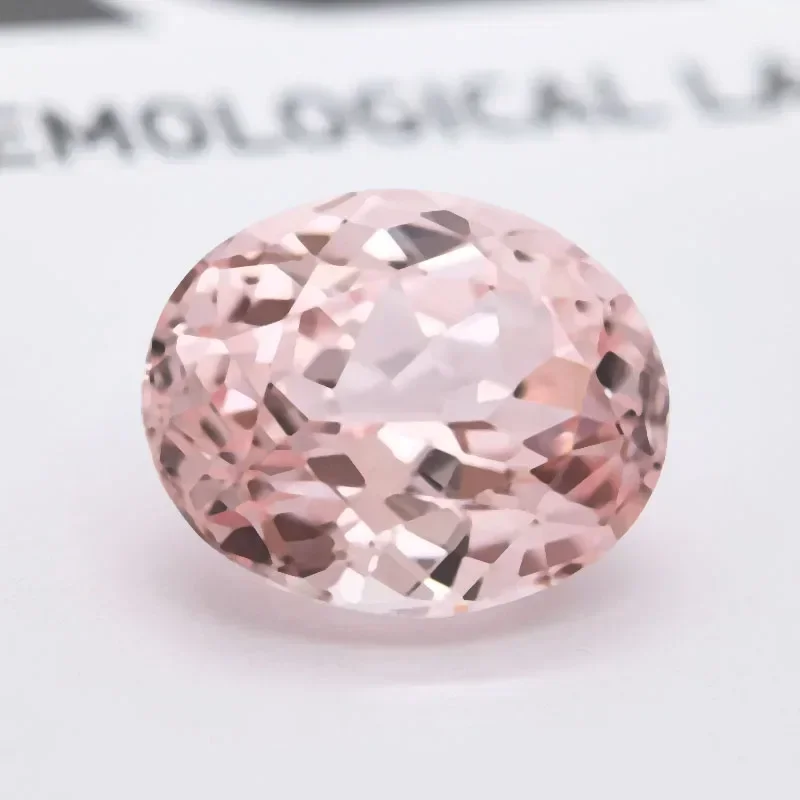 

Lab Grown Sapphire Morgan Pink Color Oval Shape TOP Advanced DIY Jewelry Rings Earrings Making Charms Gemstone with Certificate