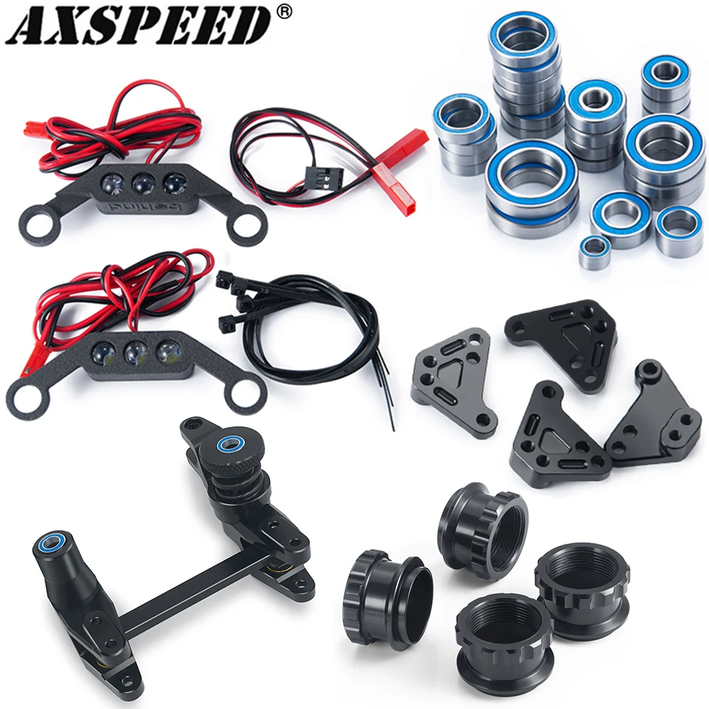 

AXSPEED Metal Heighten Shock Mount Towers RC Car LED Lights Steering Bellcrank Bearing for 1/10 MAXX WideMAXX Upgrade Parts
