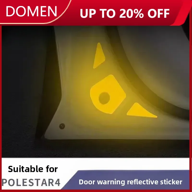 

Для Polestar 4 10 шт./компл. светоотражающие наклейки на дверь автомобиля, предупреждение о безопасности, дверь автомобиля, светящиеся светоотражающие декоративные наклейки, советы