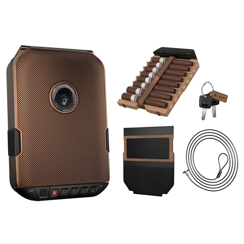 

Cigar Moisturizer Portable Smart Travel Password Fingerprint Lock Bluetooth Cedar Liner