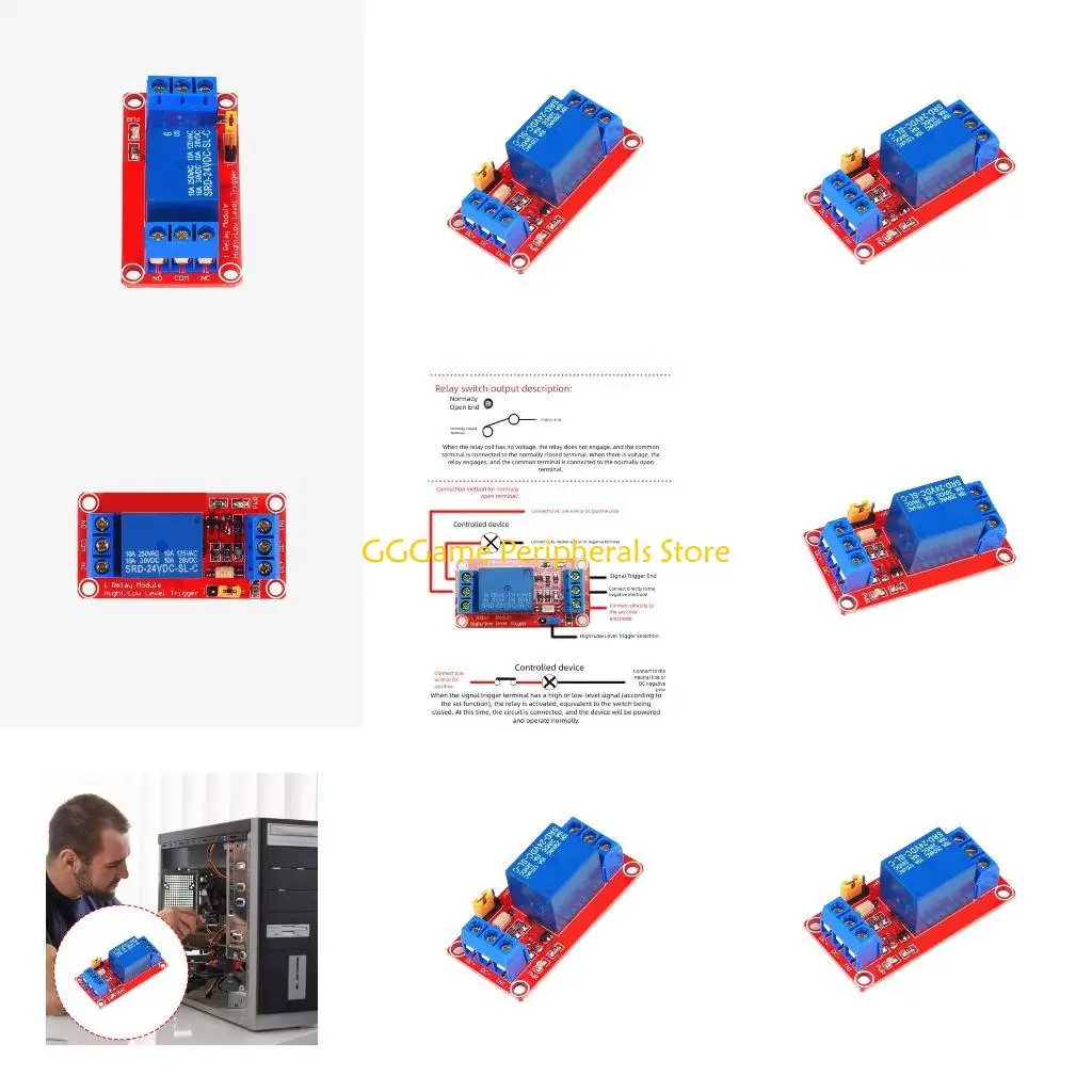 U55B High Low Level Triggering Relays Module Featuring Bidirectional Optocoupler Isolation And Fault Tolerant Design