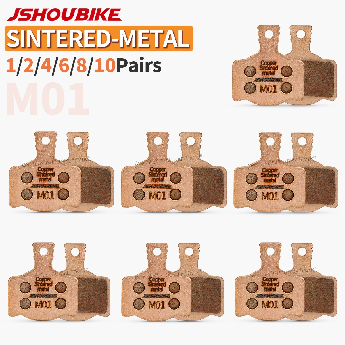 JSHOUBIKE 1/2/4/6/8/10 pairs Sintered Metal hydraulic brake pads for Magura MT2/MT4/MT6/MT8 DK-17 MTS Caliper