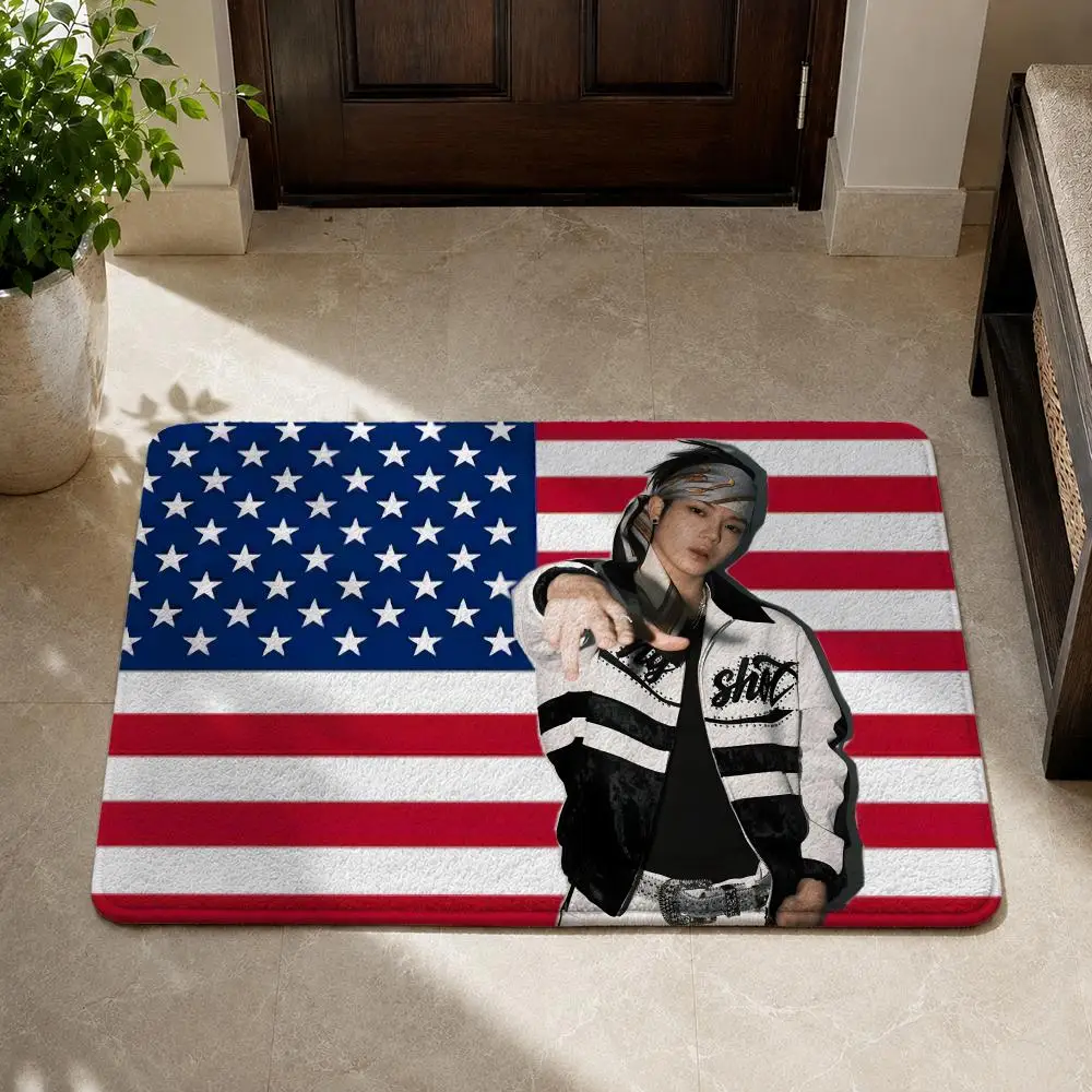 Singer A-L-L-LngshotS Floor Mat Flannel Rug Non Slip Absorbent Soft Washable for Entryway Hallway Bathroom Kitchen Decor