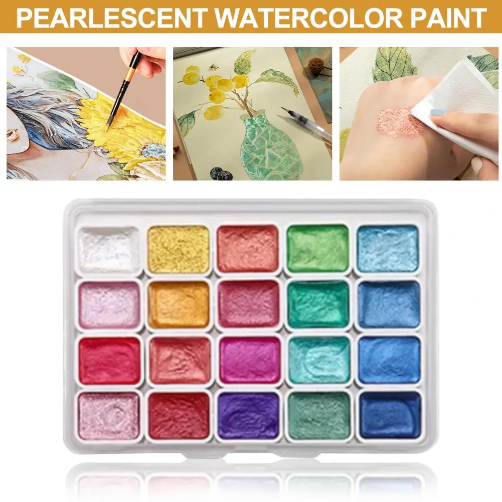 1 Set Watercolor Paint Set Transparent Watercolor Paints High-quality Shimmer Watercolor Paints Set for Artists for Painting