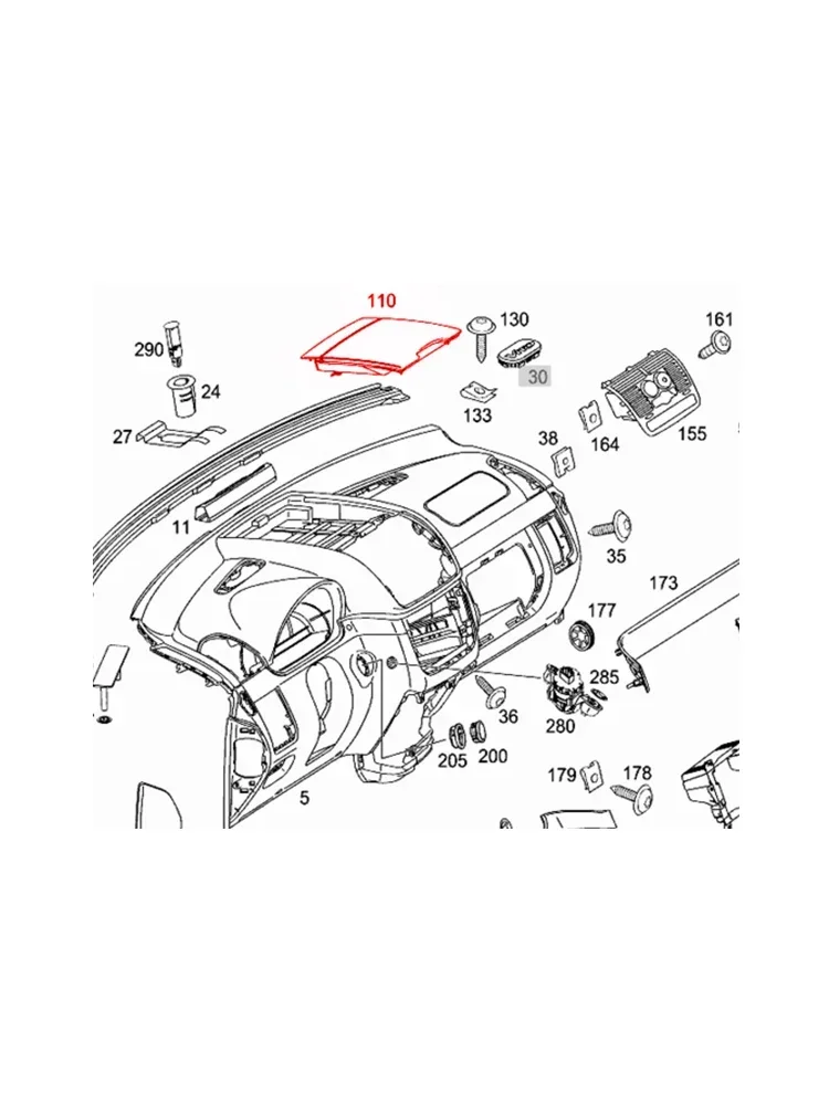 For Mercedes Vito Viano Dashboard Middle Storage Glove Box