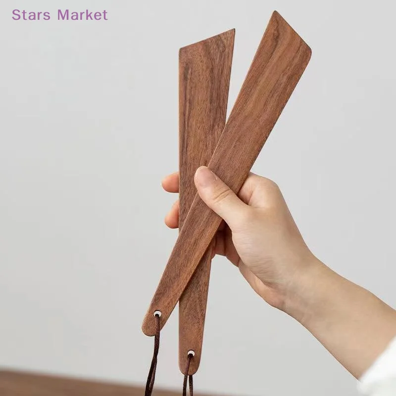 New Wooden Triangular Shovel High Temperature Resistance Cooking Spatula Oil Resistivity Wood Ladle For Camping BBQ For Outdoor