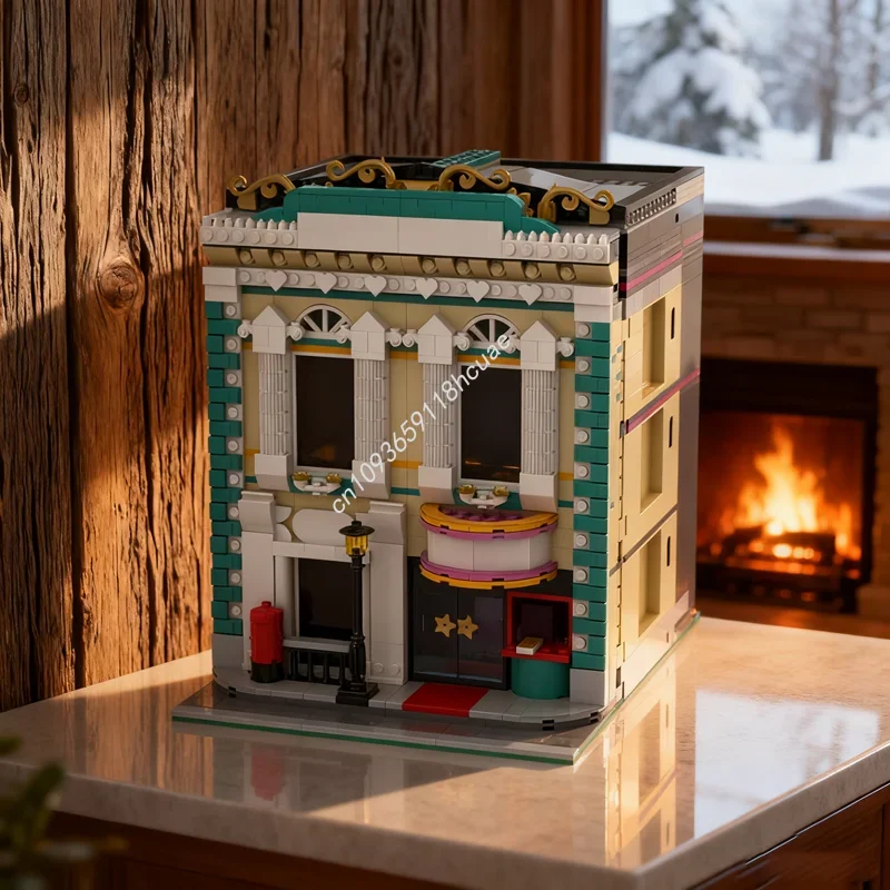 1614 elementów MOC Modularny Teatr Szkolny Model Modułowy Klocki Konstrukcyjne Składanie DIY Prezenty Świąteczne Kreatywne Zabawki Klocki Urodzinowe