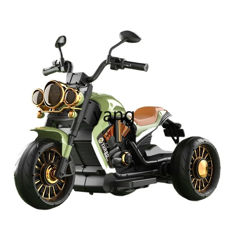 

CX Children's Rechargeable Tricycle Baby Boy and Girl Children Can Sit Remote Control Double Drive Toy Car