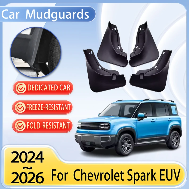 

Car Mudguards Parts For Chevrolet Spark EUV 2025 Baojun Yep Plus 2024 2026 Mudflap Fender Flare Cover Guard Auto Mud Accessories